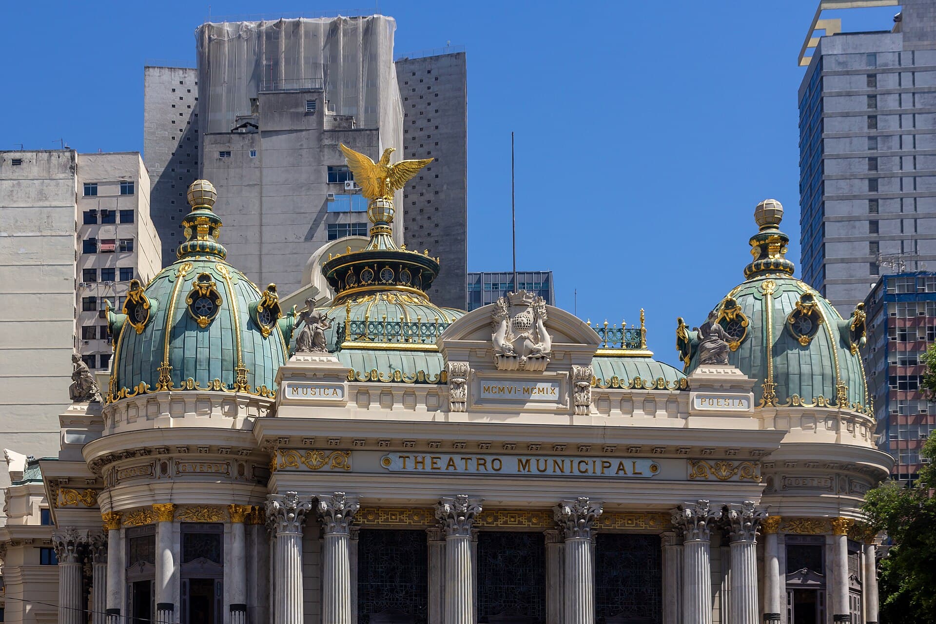 Fachada do Theatro Municipal do Rio de Janeiro