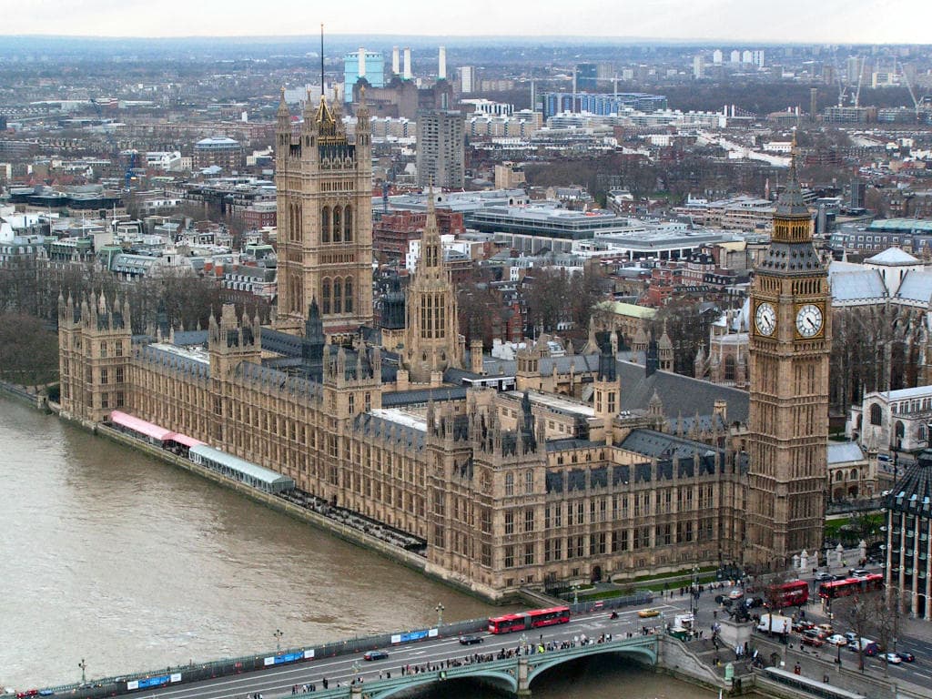 Palácio de Westminster, sede do Parlamento britânico, em Londres