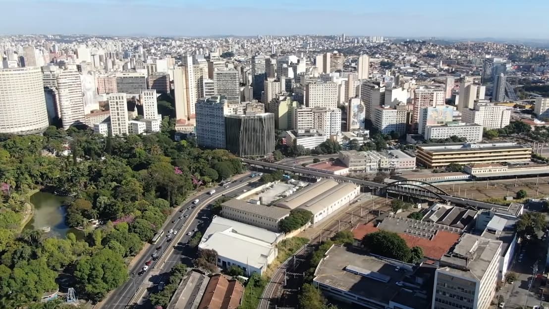 Vista da cidade de Belo Horizonte, uma das cidades mais populosas do Brasil